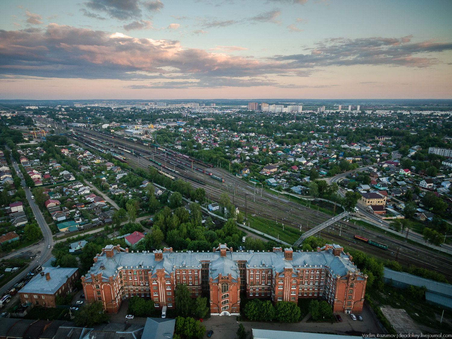 Тверь, Морозовский городок, фабрика, Париж с дрона