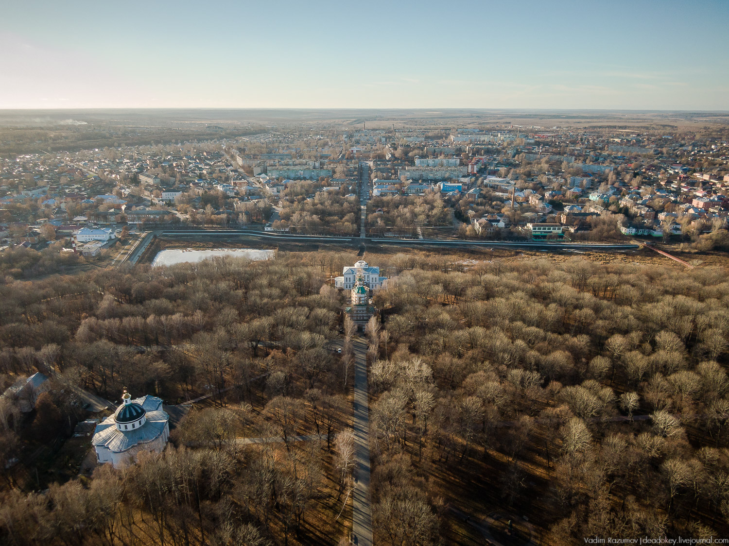 Богородицк дворец с дрона осень 2018 года