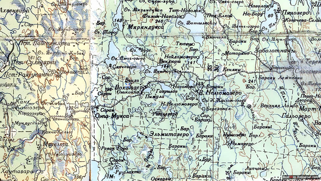 заброшенная деревня Сяпчозеро, Карелия, Кондопожский район