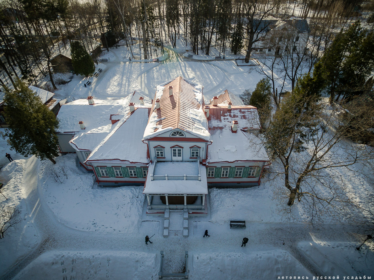 усадьба Абрамцево с квадрокоптера, дрона