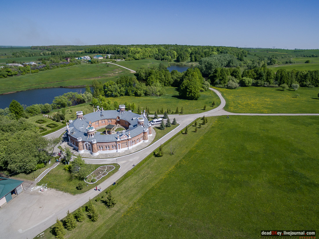 усадьба Красное с квадрокоптера, Рязанская область, Михайловский район