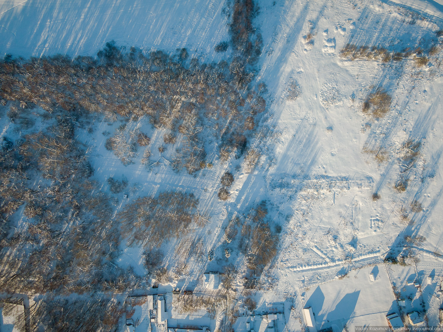 усадьба Ляхово с дрона, 2019 год зима