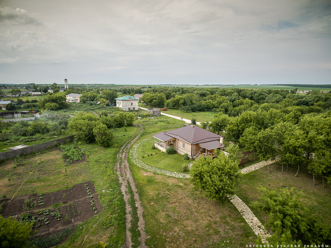 усадьба Скорняково-Архангельское в квадрокоптера. Усадьба на Дону.