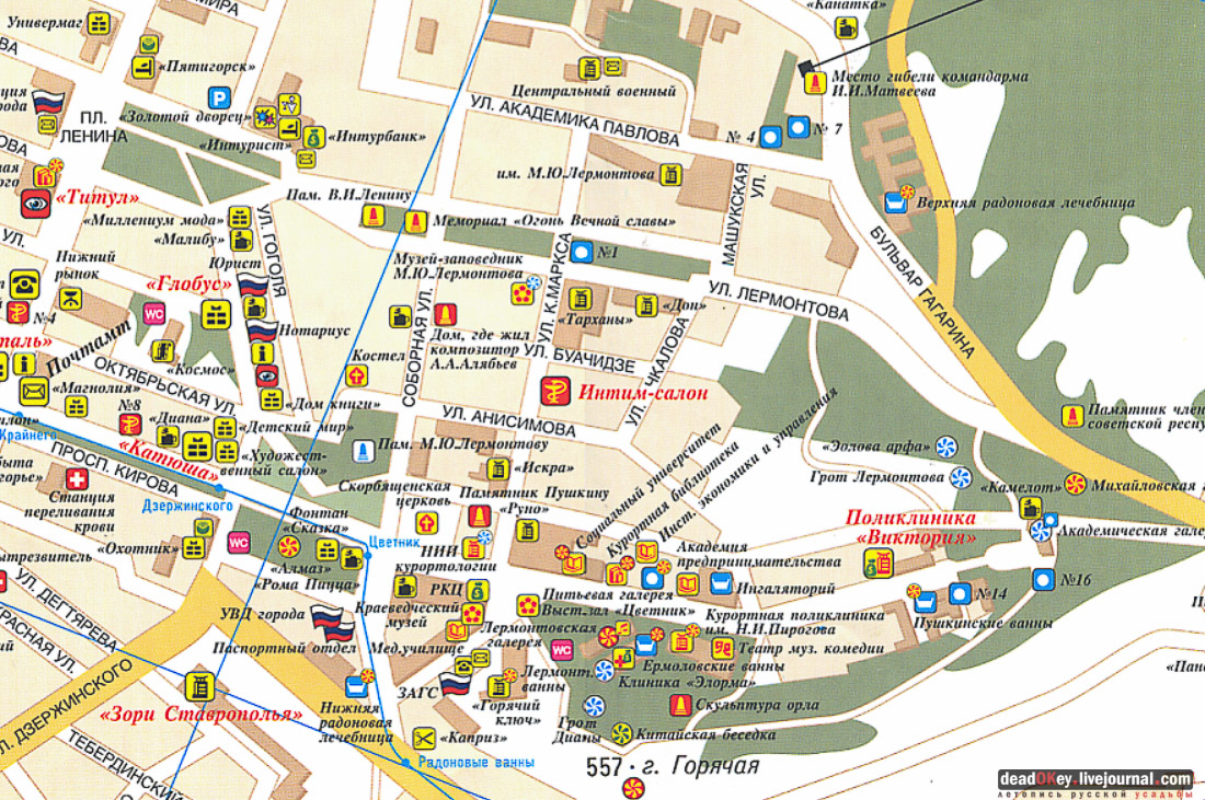 Карта Пятигорска