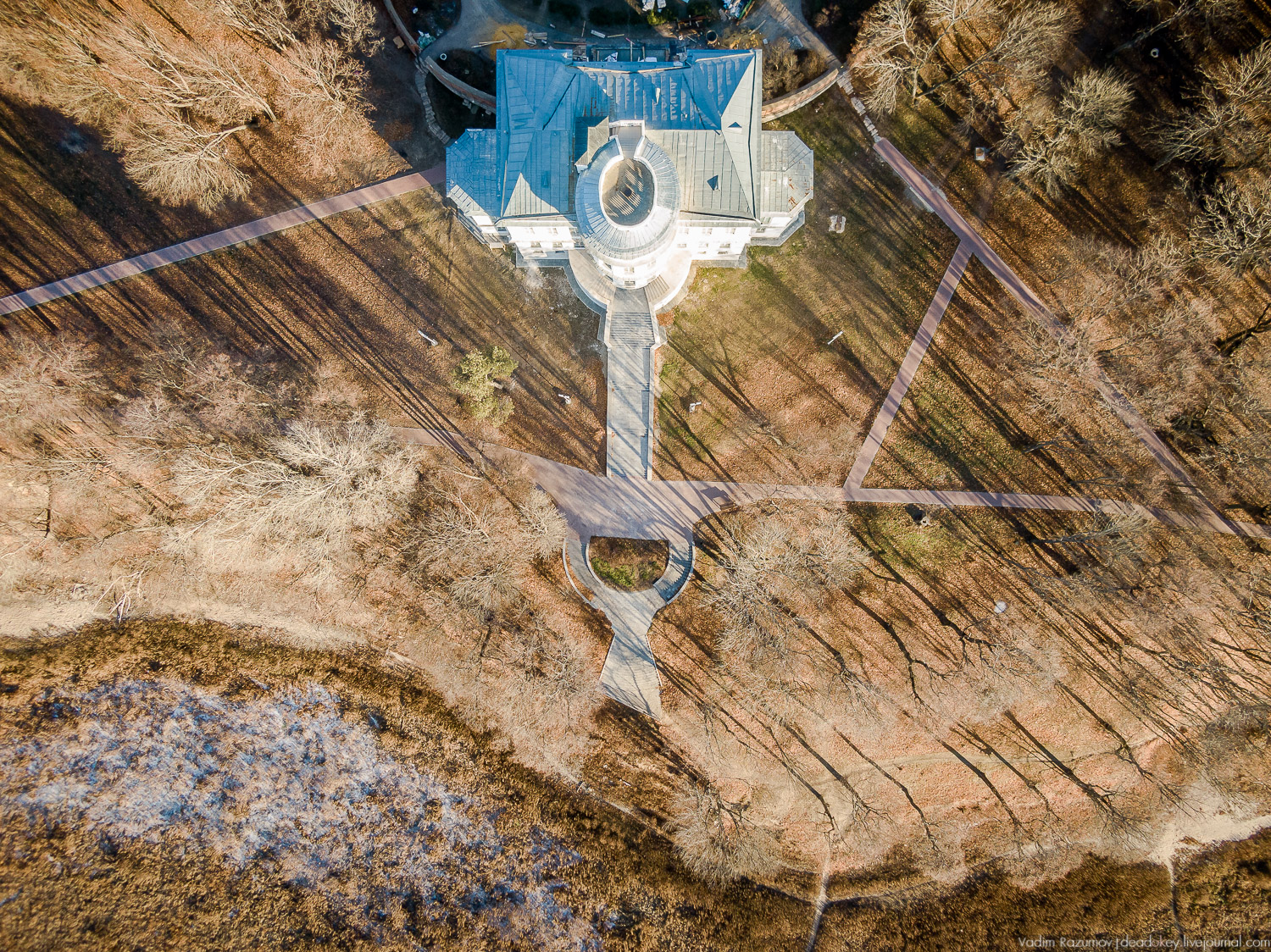 Богородицк дворец с дрона осень 2018 года