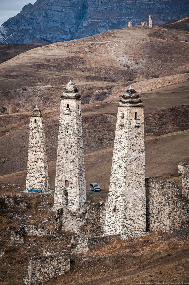 Башенный комплекс ЭРЗИ, Ингушетия, Джейрахское ущелье.