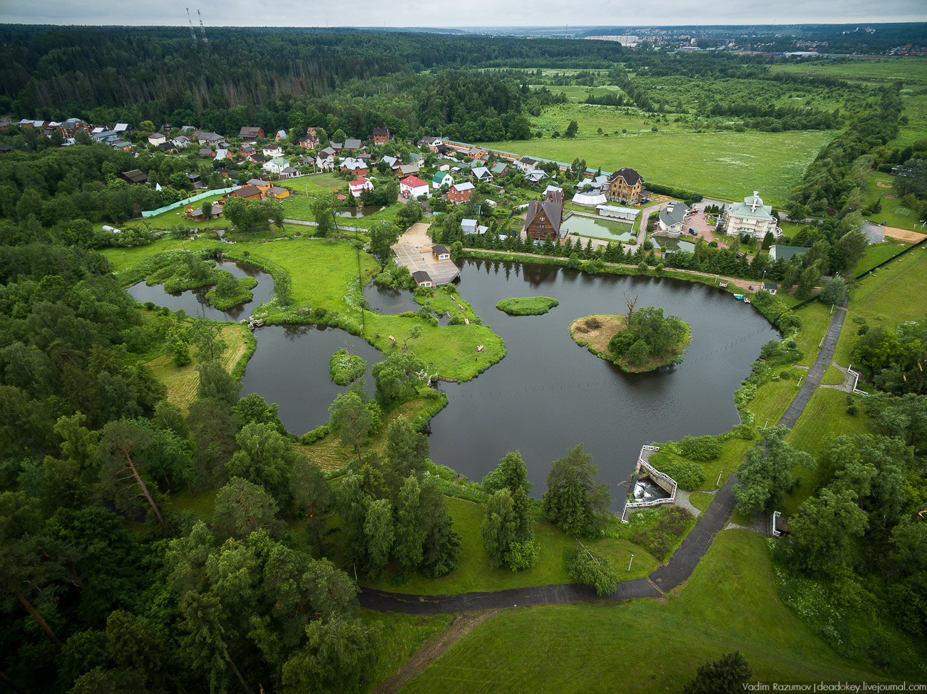 усадьба Введенское с квадрокоптера и дрона, Одинцовский район, Звенигород