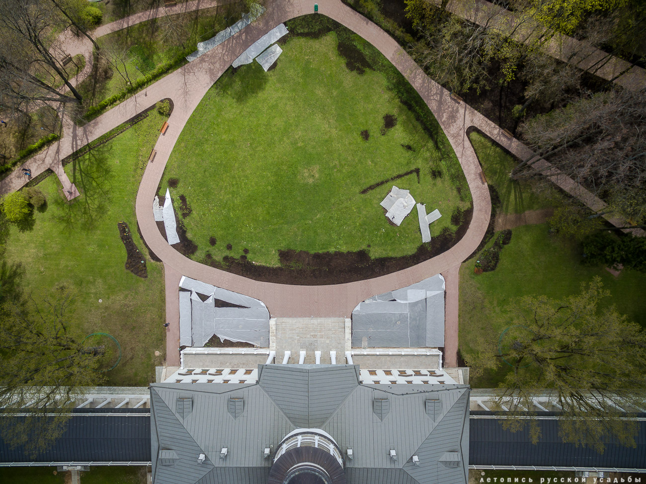 усадьба Остафьево с квадрокоптера, с дрона, аэросъемка
