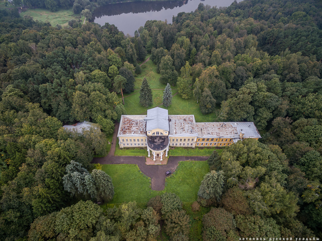 усадьба Суханово с квадрокоптера, помочь усадьбе
