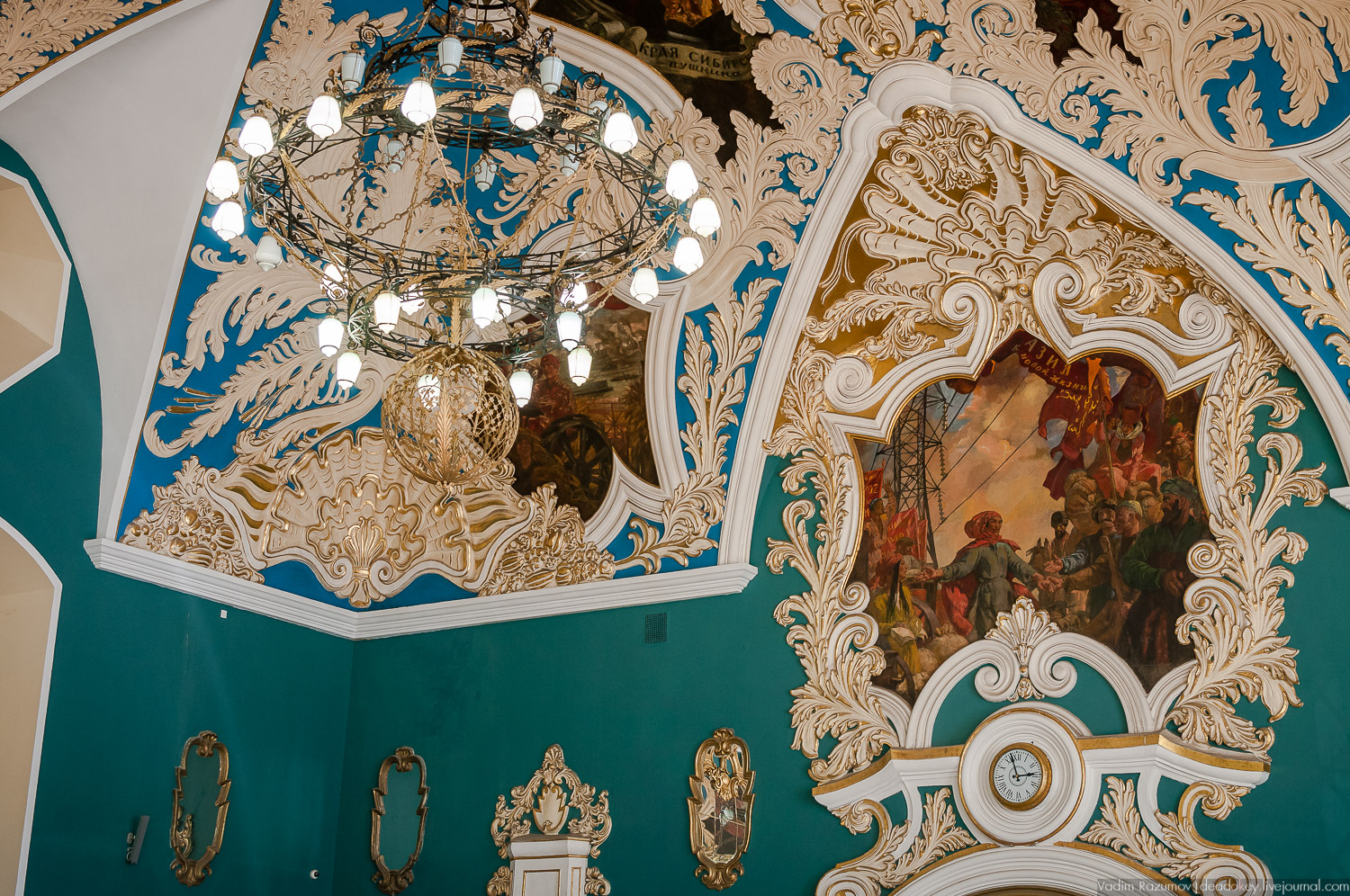 Казанский вокзал, интерьеры, ресторан, архитектор Щусев, зал ожидания