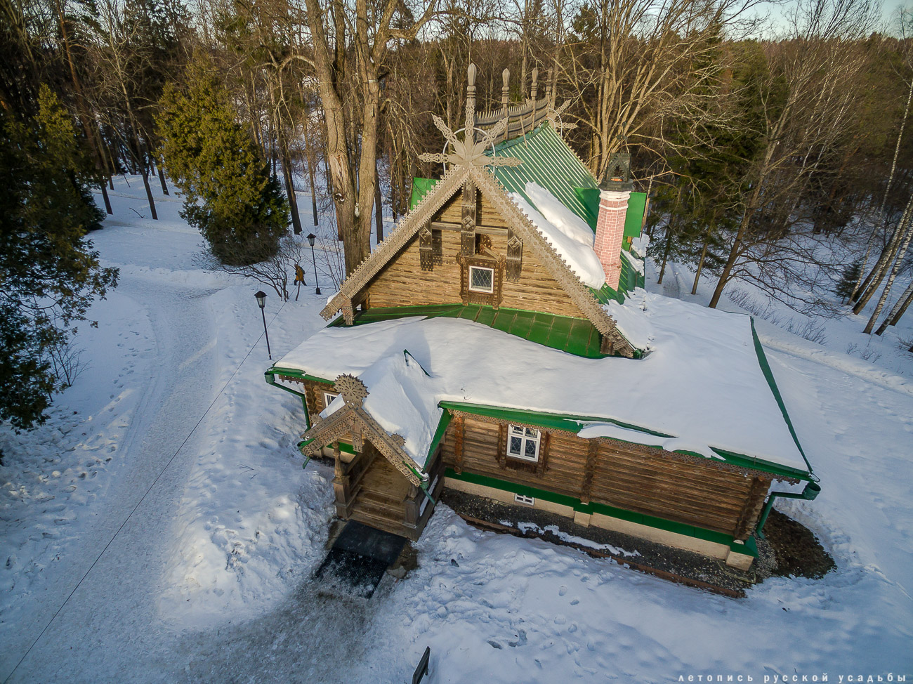 усадьба Абрамцево с квадрокоптера, дрона