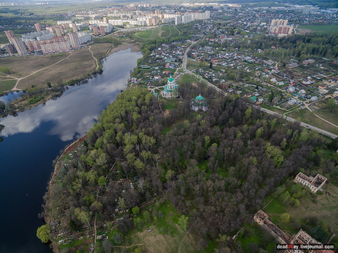 усадьба Гребнево, обрушился главный дом, снимки с квадрокоптера