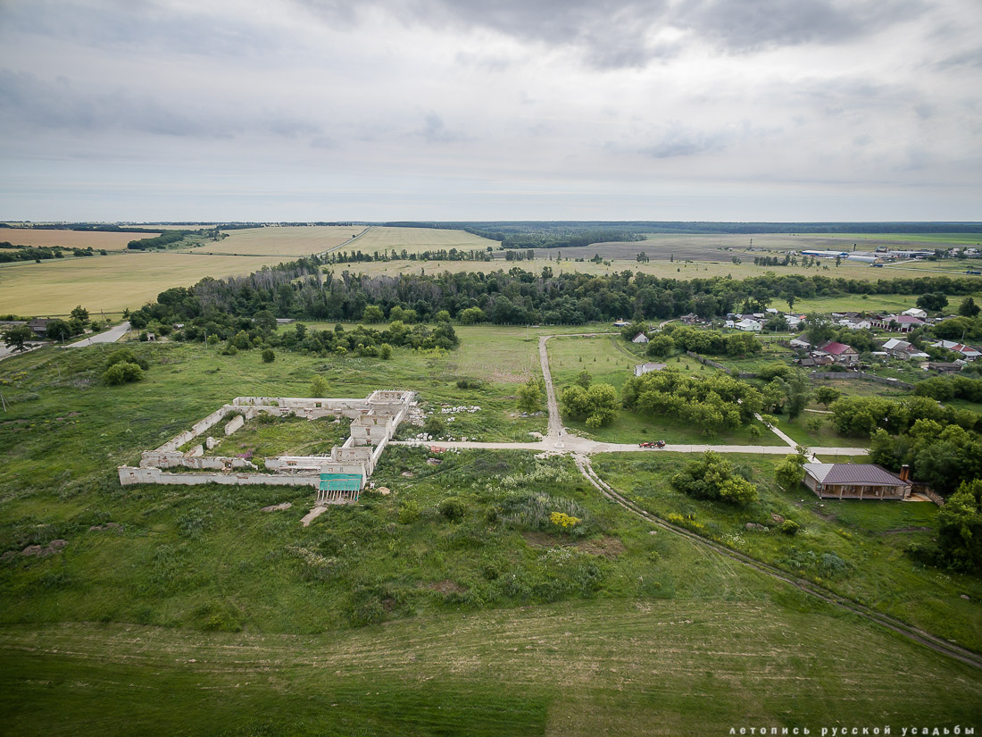 усадьба Скорняково-Архангельское в квадрокоптера. Усадьба на Дону.