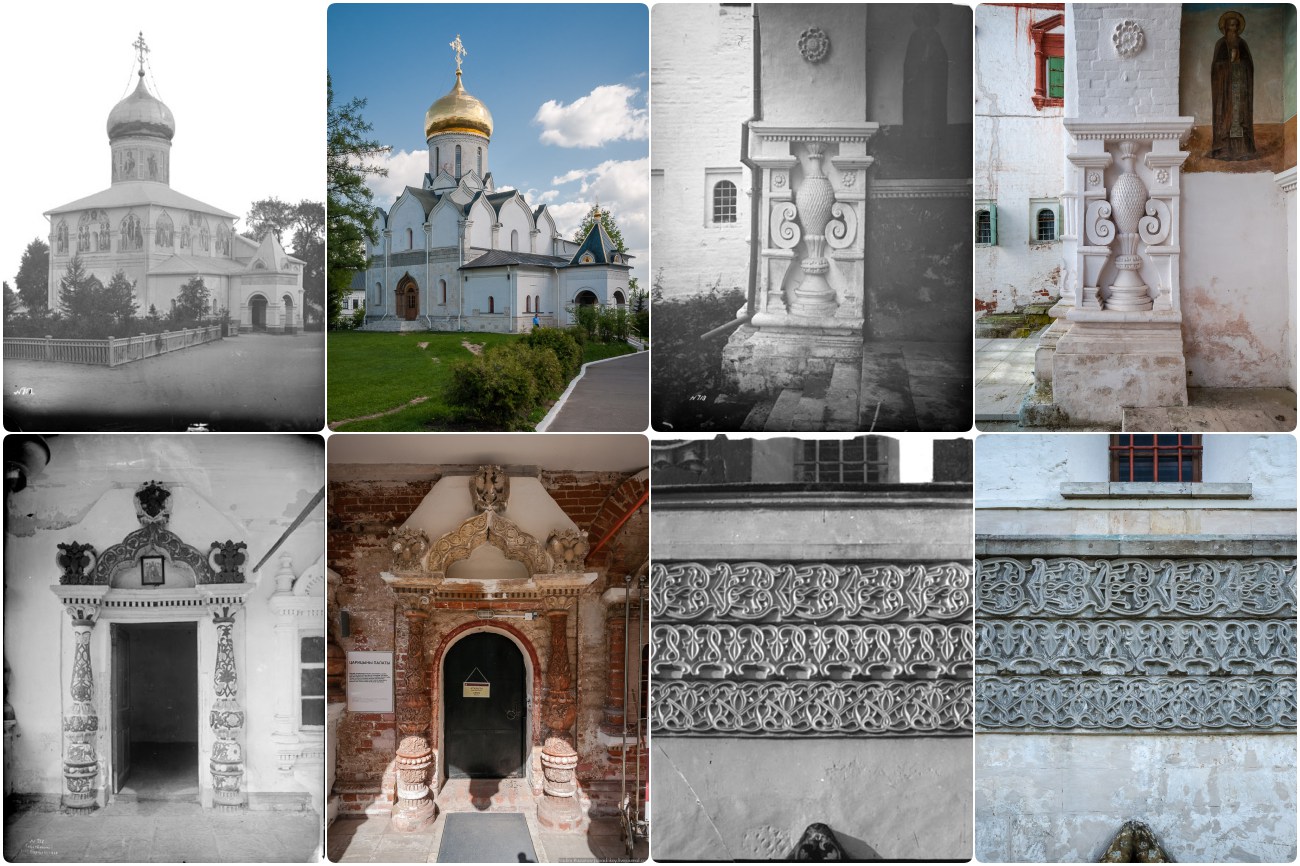 Саввино-Сторожевский монастырь на снимках Ивана Барщевского, фотосравнение