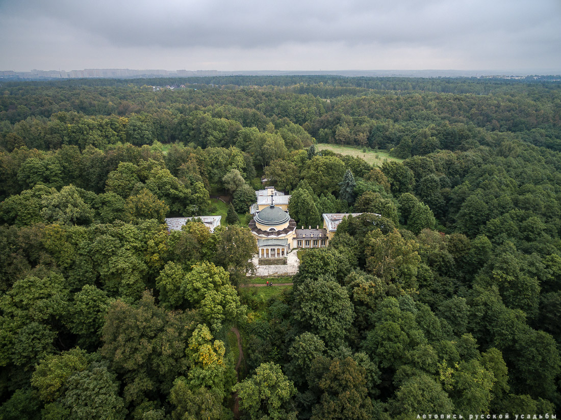 усадьба Суханово с квадрокоптера, помочь усадьбе