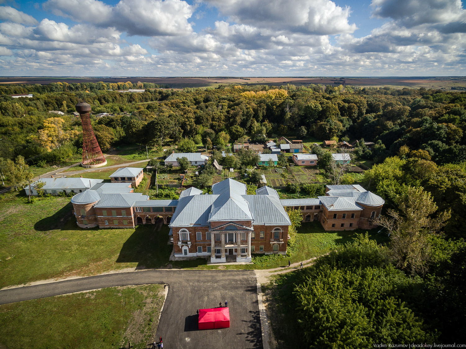 усадьба Полибино с дрона и квадрокоптера, Липецкая область