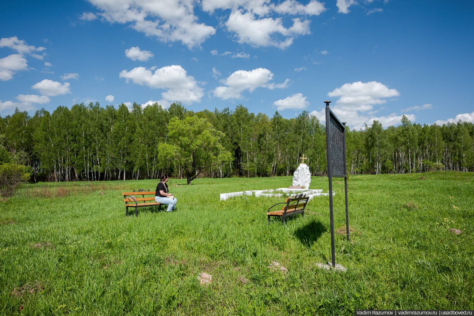 Старое Глазово, могила Василия Баженова, 2021 год
