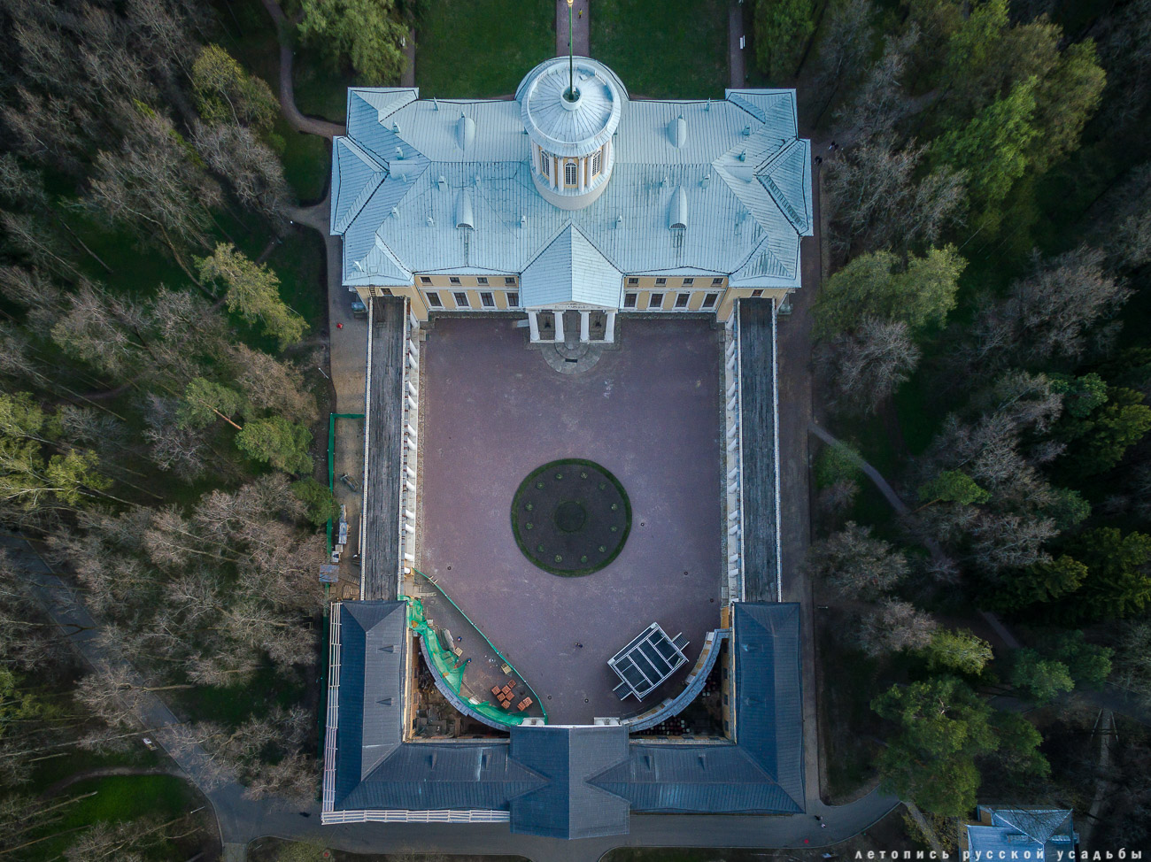 усадьба Архангельское с квадрокоптера (аэросъемка с дрона)