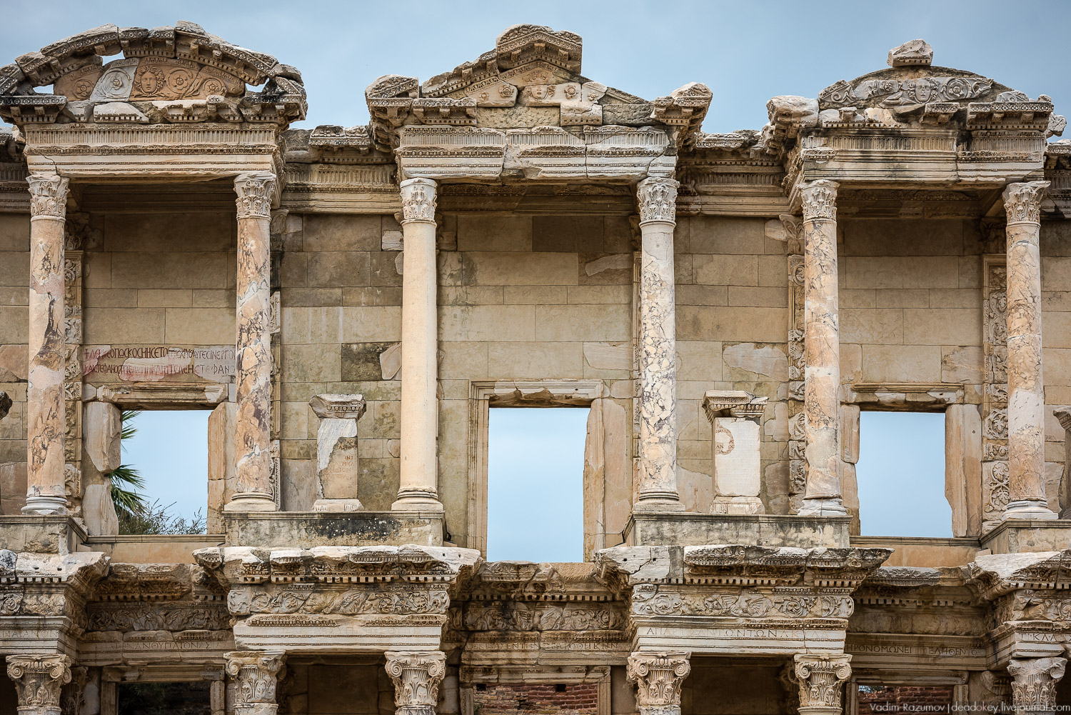 Эфес, библиотека, античные руины, Турция