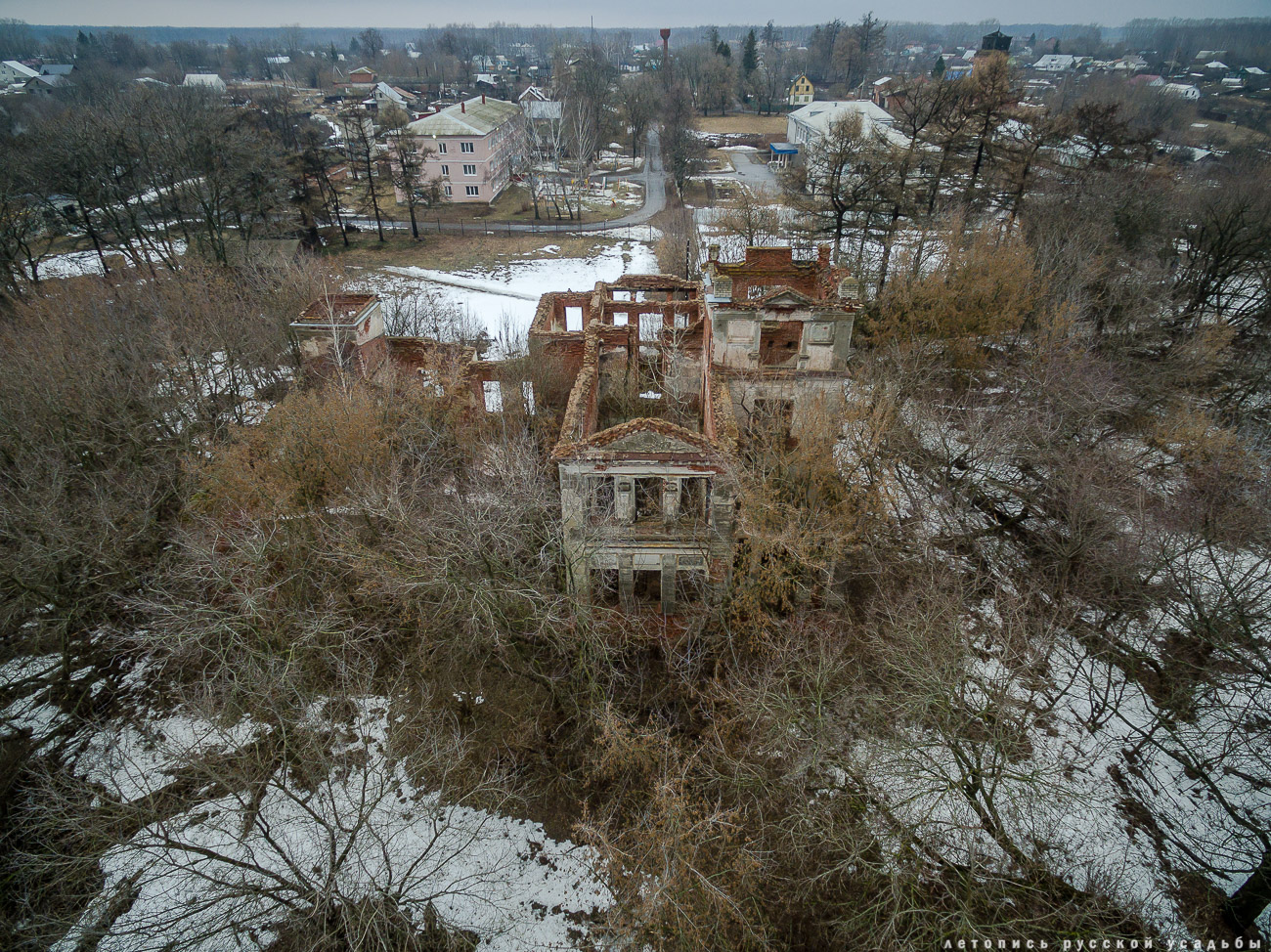 Костино с квадрокоптера, Рязанская область, Рыбновский район