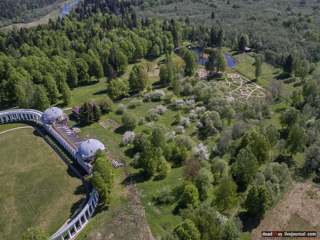 усадьба Знаменское-Раек с квадрокоптера