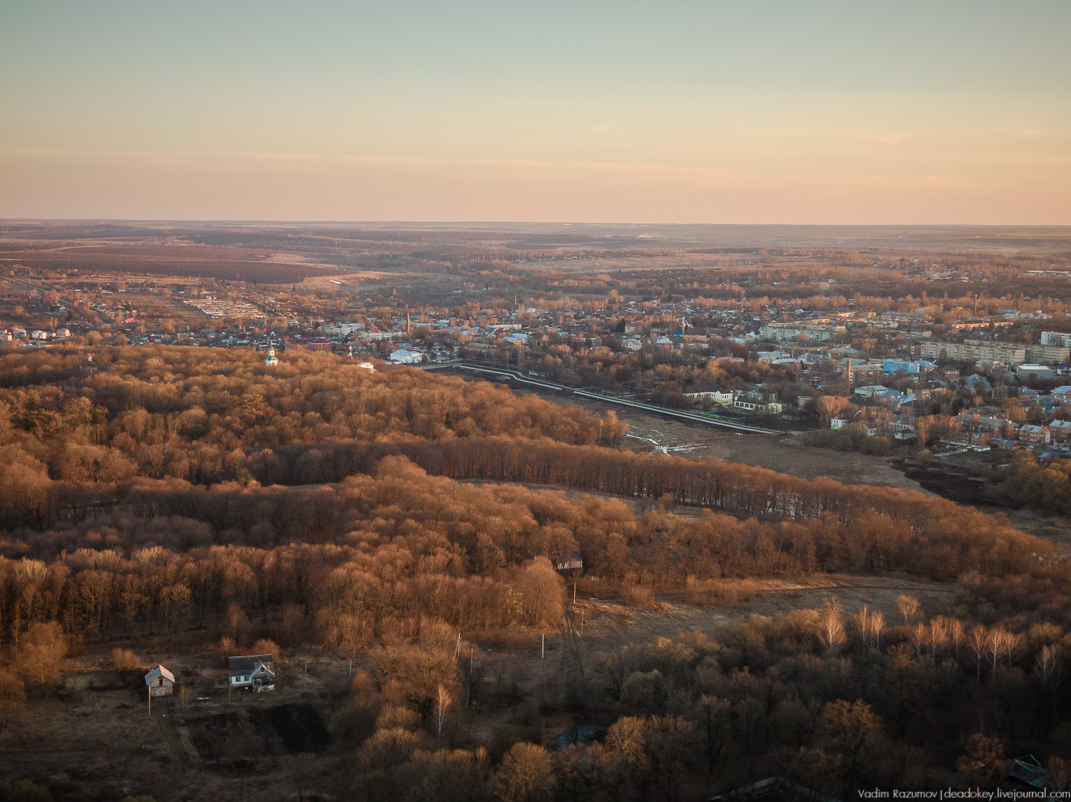 Богородицк, дворец на закате