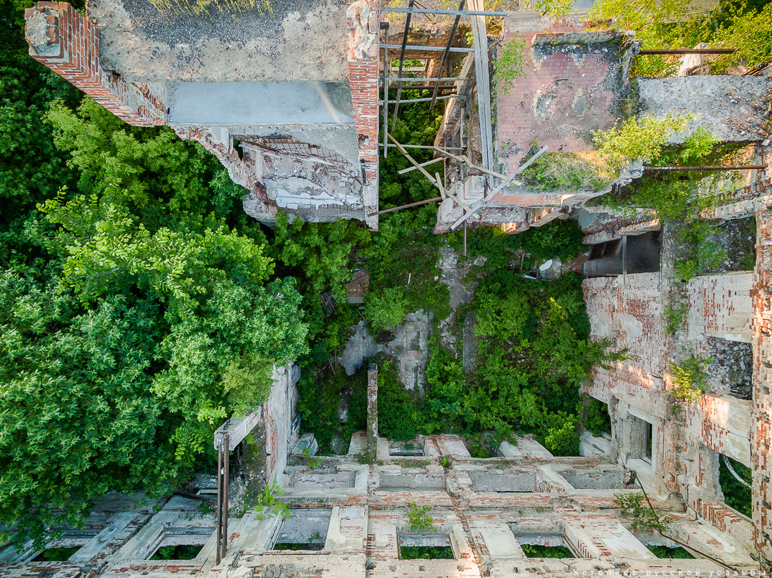 усадьба Глинки Якова Брюса с квадрокоптера, Московская область, Щелковский район