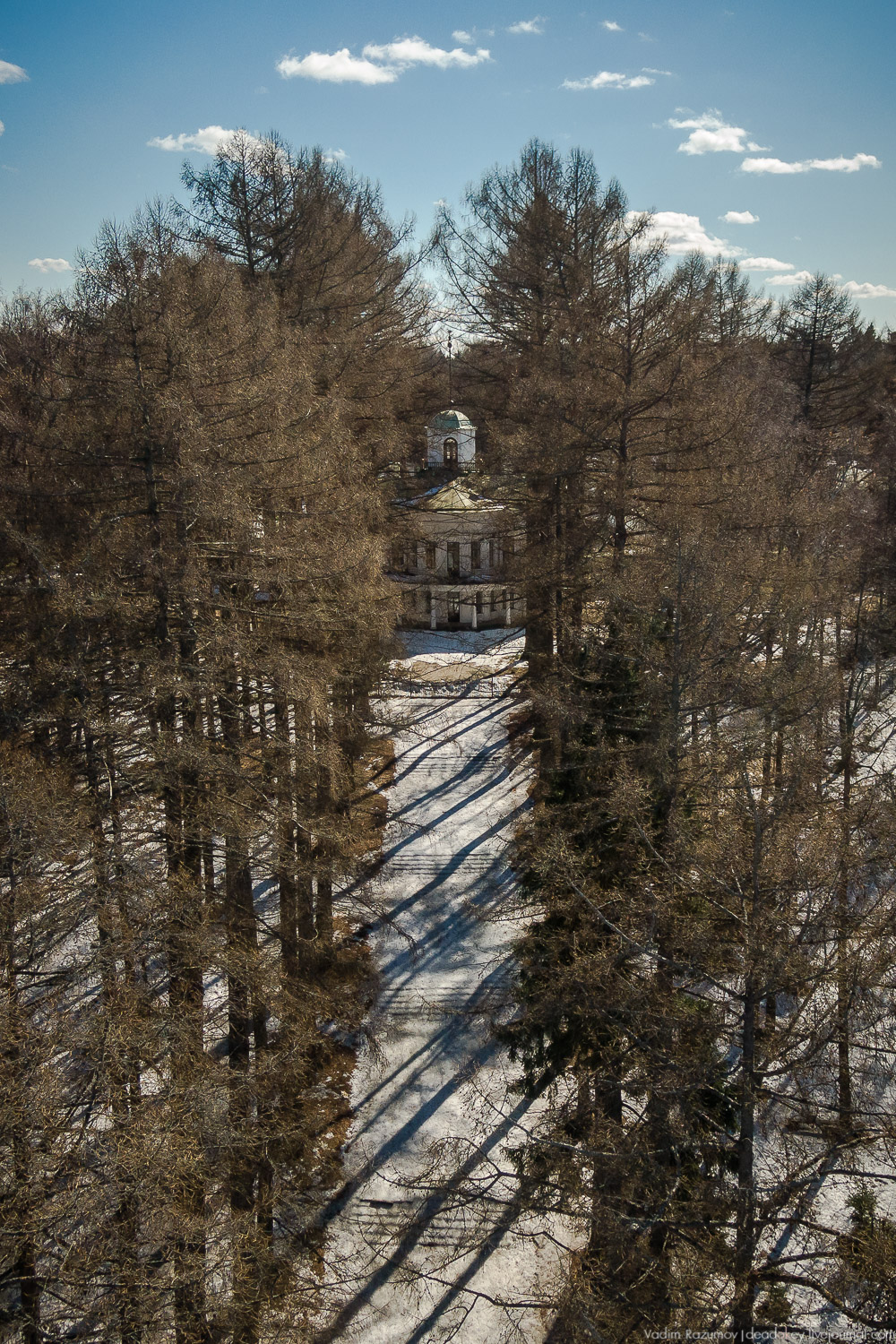 усадьба Середниково с дрона, съемка с квадрокоптера