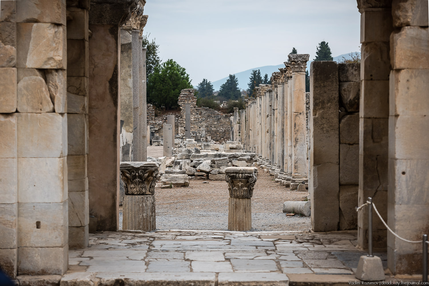 Эфес, библиотека, античные руины, Турция