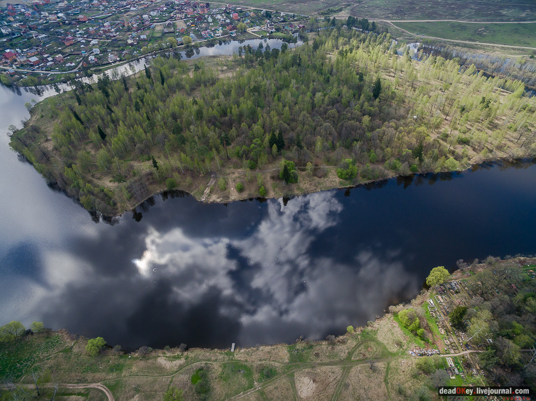 усадьба Гребнево, обрушился главный дом, снимки с квадрокоптера
