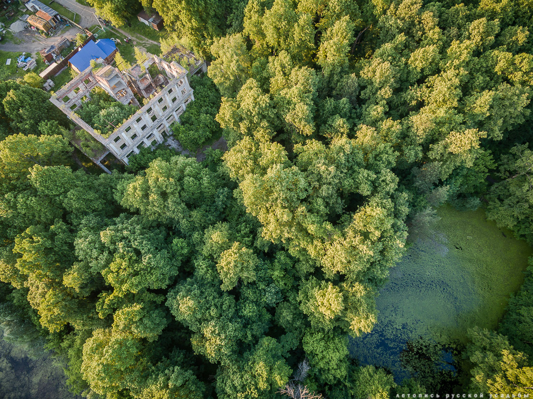 усадьба Глинки Якова Брюса с квадрокоптера, Московская область, Щелковский район