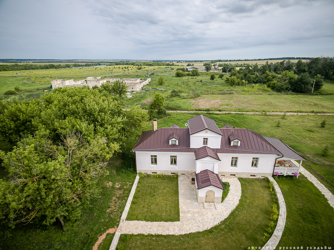 усадьба Скорняково-Архангельское в квадрокоптера. Усадьба на Дону.