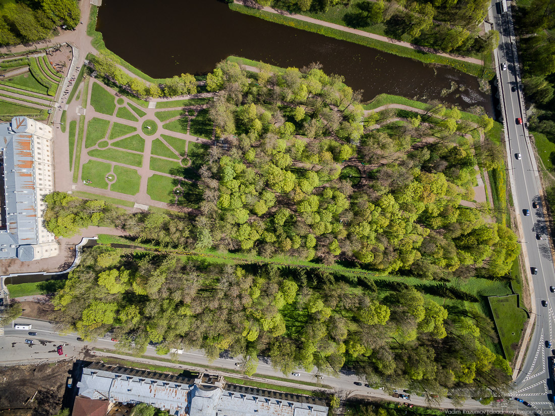 Гатчинский дворец, Гатчина, с дрона и квадрокоптера