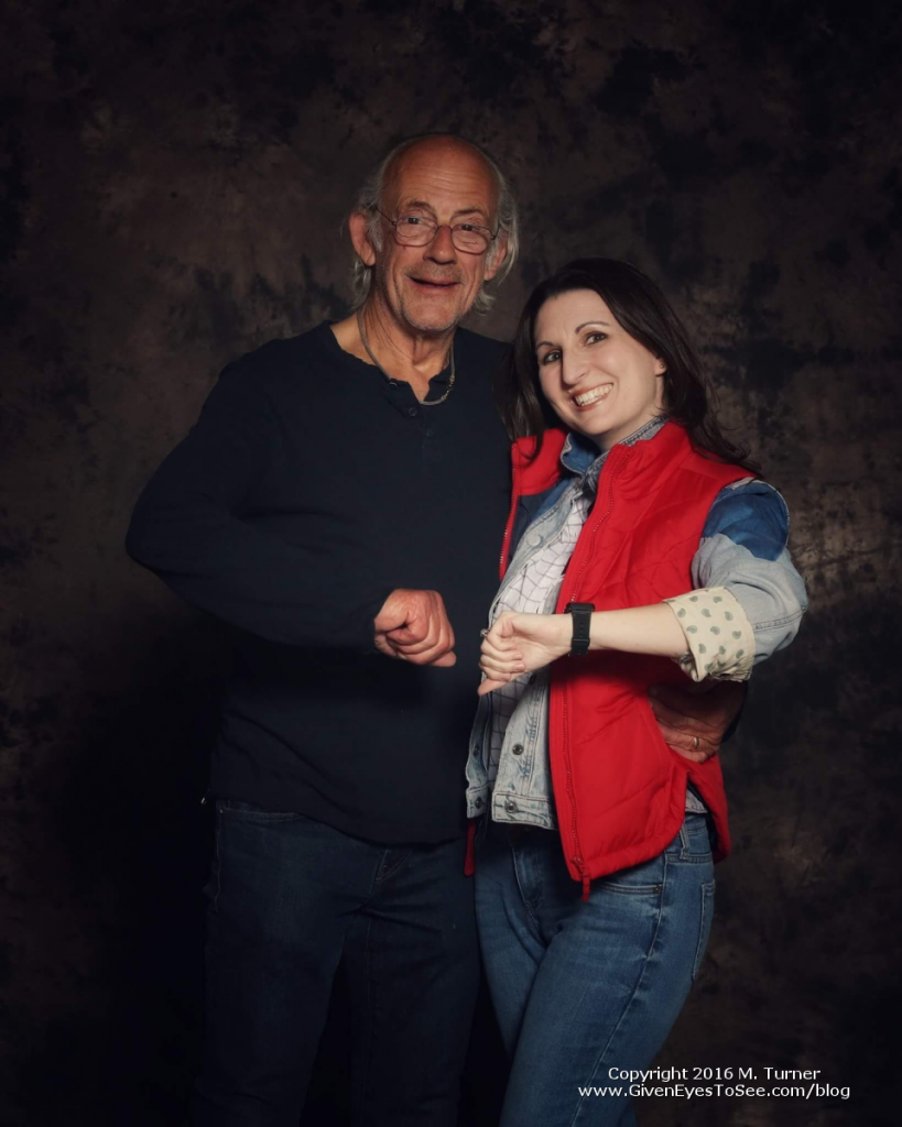 Doc Brown himself, Christopher Lloyd and me in my female Marty McFly cosplay at Megacon Orlando 2016.