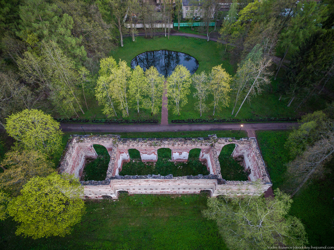 Гатчинский дворец, Гатчина, с дрона и квадрокоптера