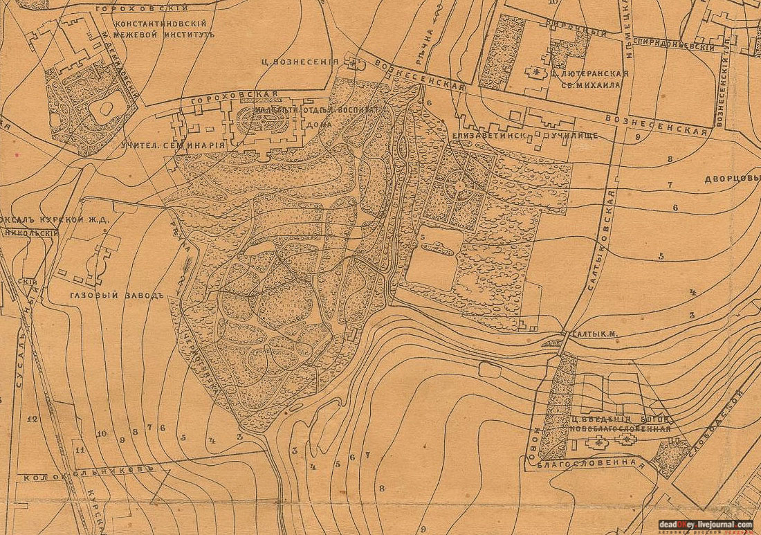 карта, Немецкая слобода, Басманный район, Москва, Яуза, усадьба Разумовского на Гороховом поле (г. Москва, ул. Казакова, д.18)