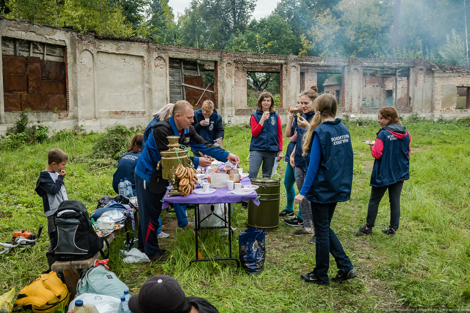 усадьба Никольское-Обольяниново, Усадебные волонтеры, субботник 17 августа 2019 года