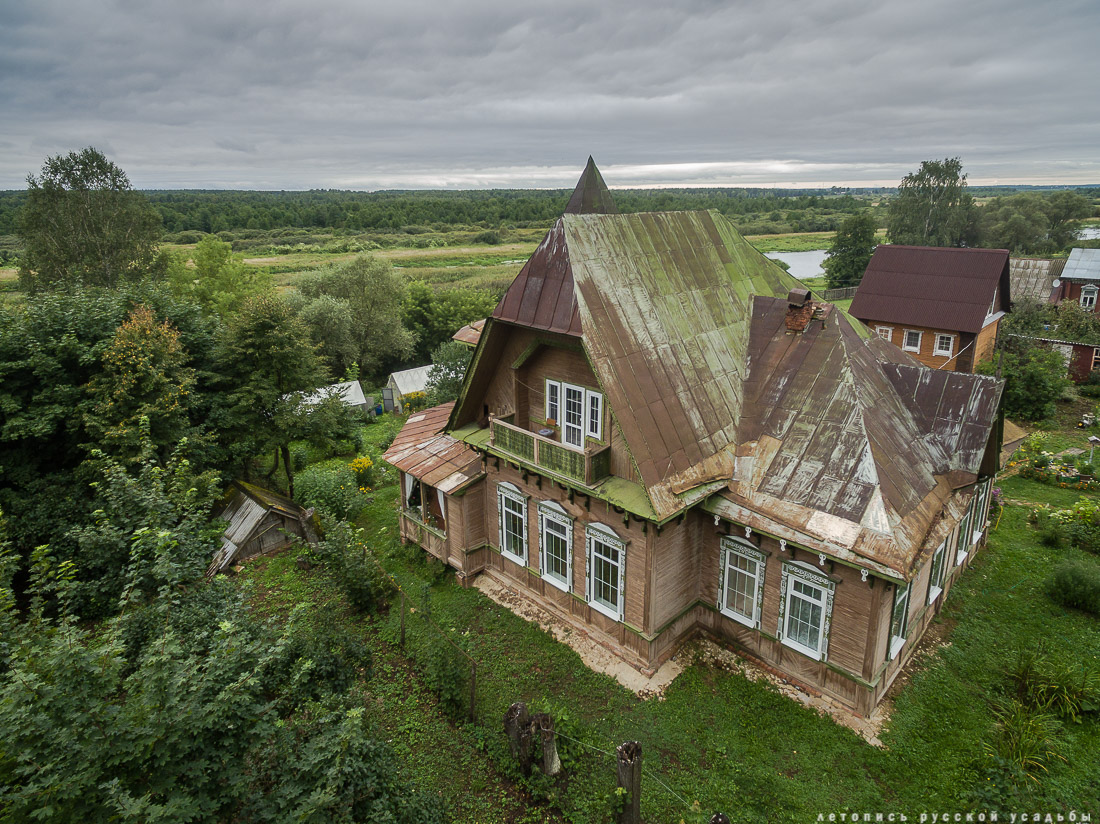 усадьба Меховицы с квадрокоптера, Ивановская область, продается усадьба, дом