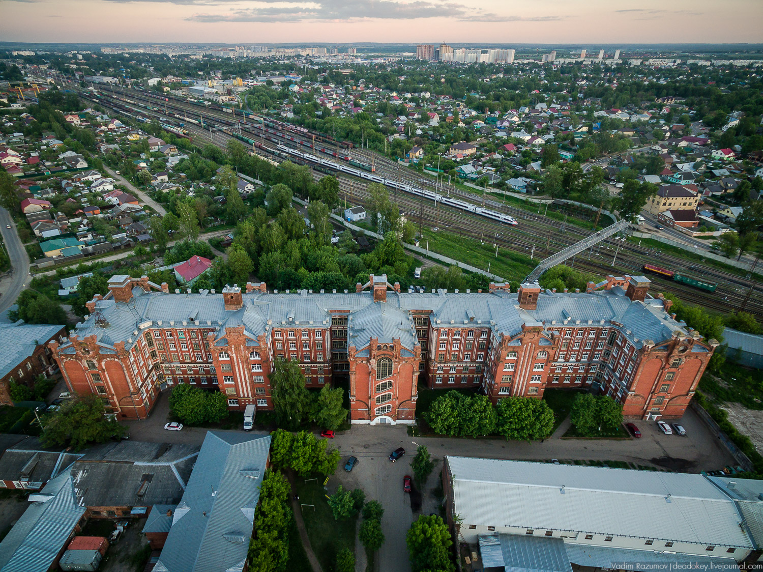 Тверь, Морозовский городок, фабрика, Париж с дрона