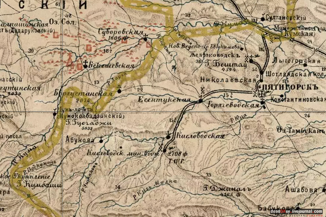 Карта Пятигорска