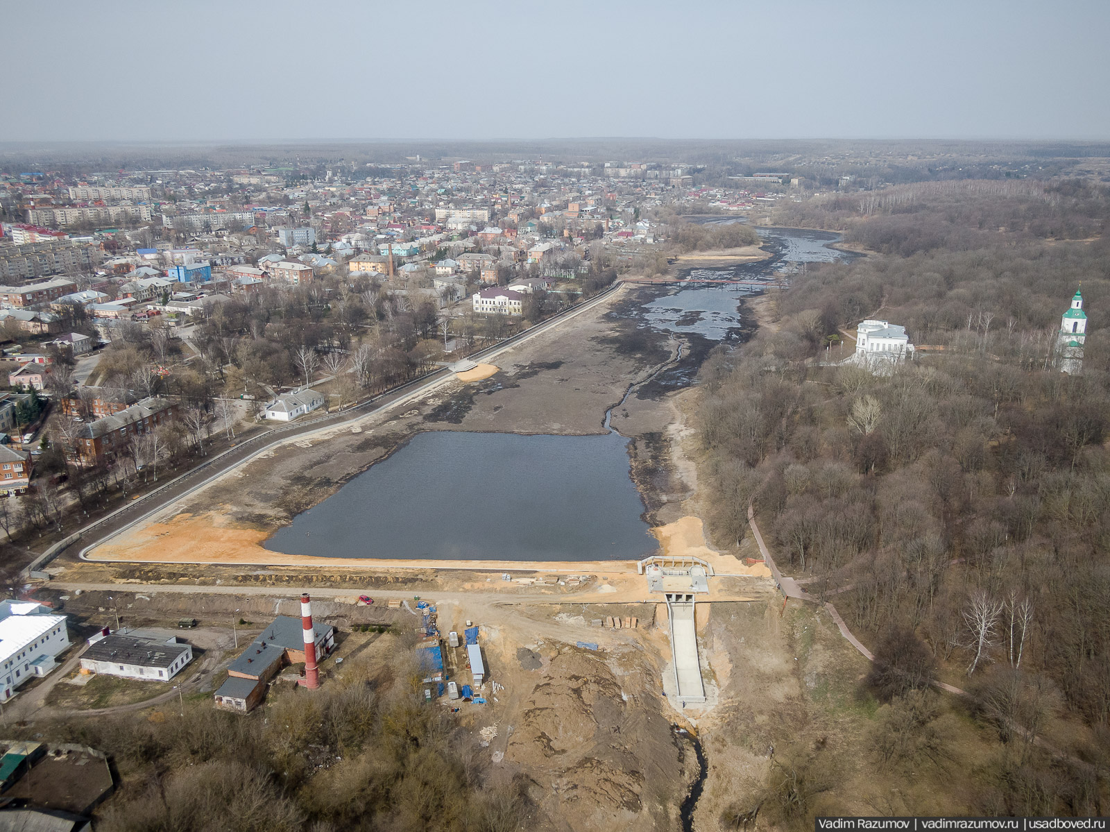 Богородицк, открытие плотины, приезд губернатора, Тульская область, дворец, пруды