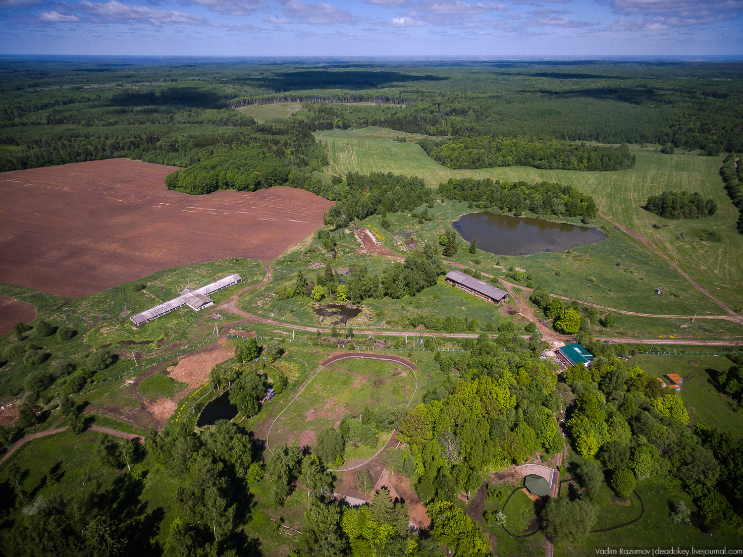 усадьба Воронино с дрона, квадрокоптера, Ярославская область, Ростовский район