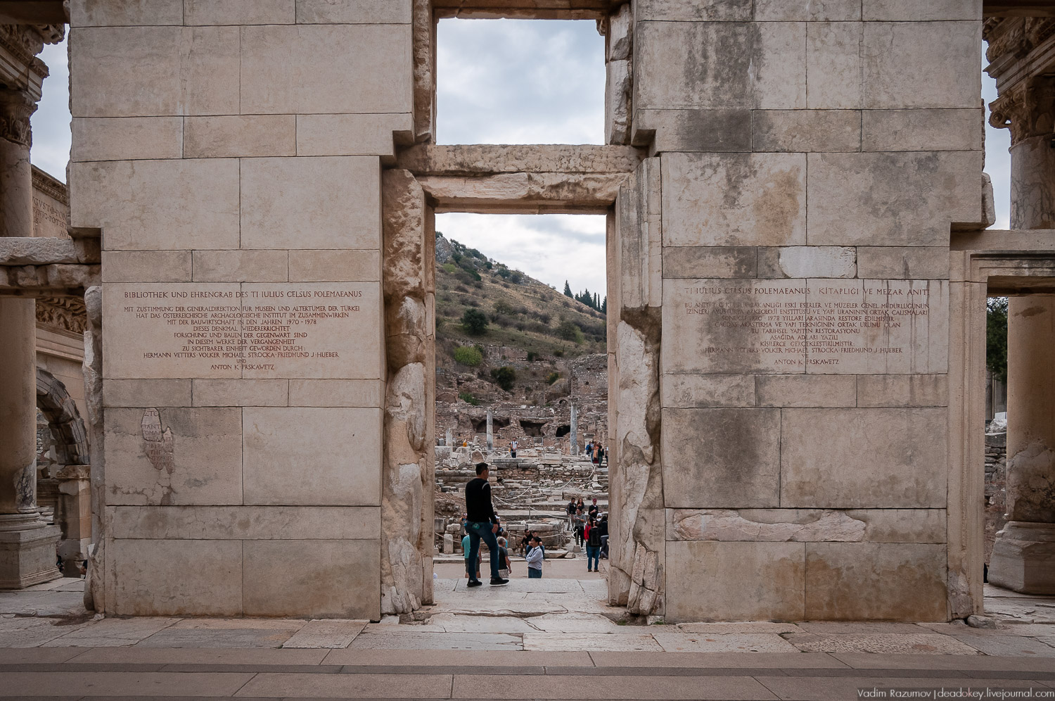 Эфес, библиотека, античные руины, Турция