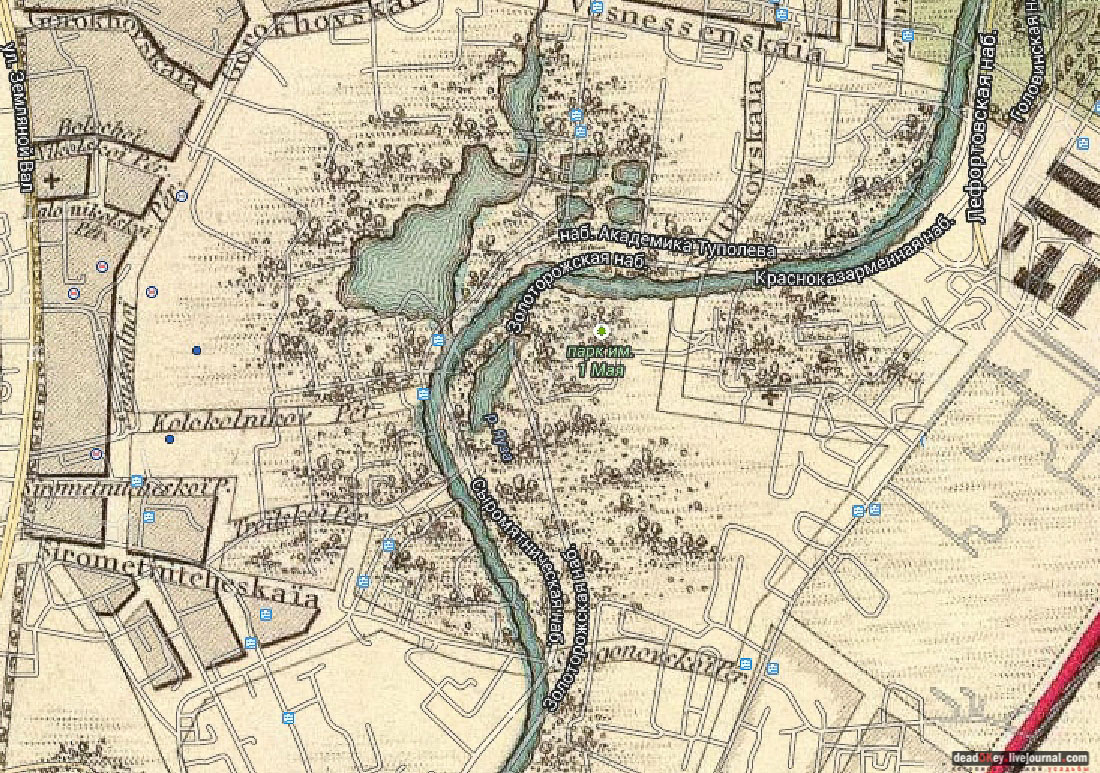 карта, Немецкая слобода, Басманный район, Москва, Яуза, усадьба Разумовского на Гороховом поле (г. Москва, ул. Казакова, д.18)