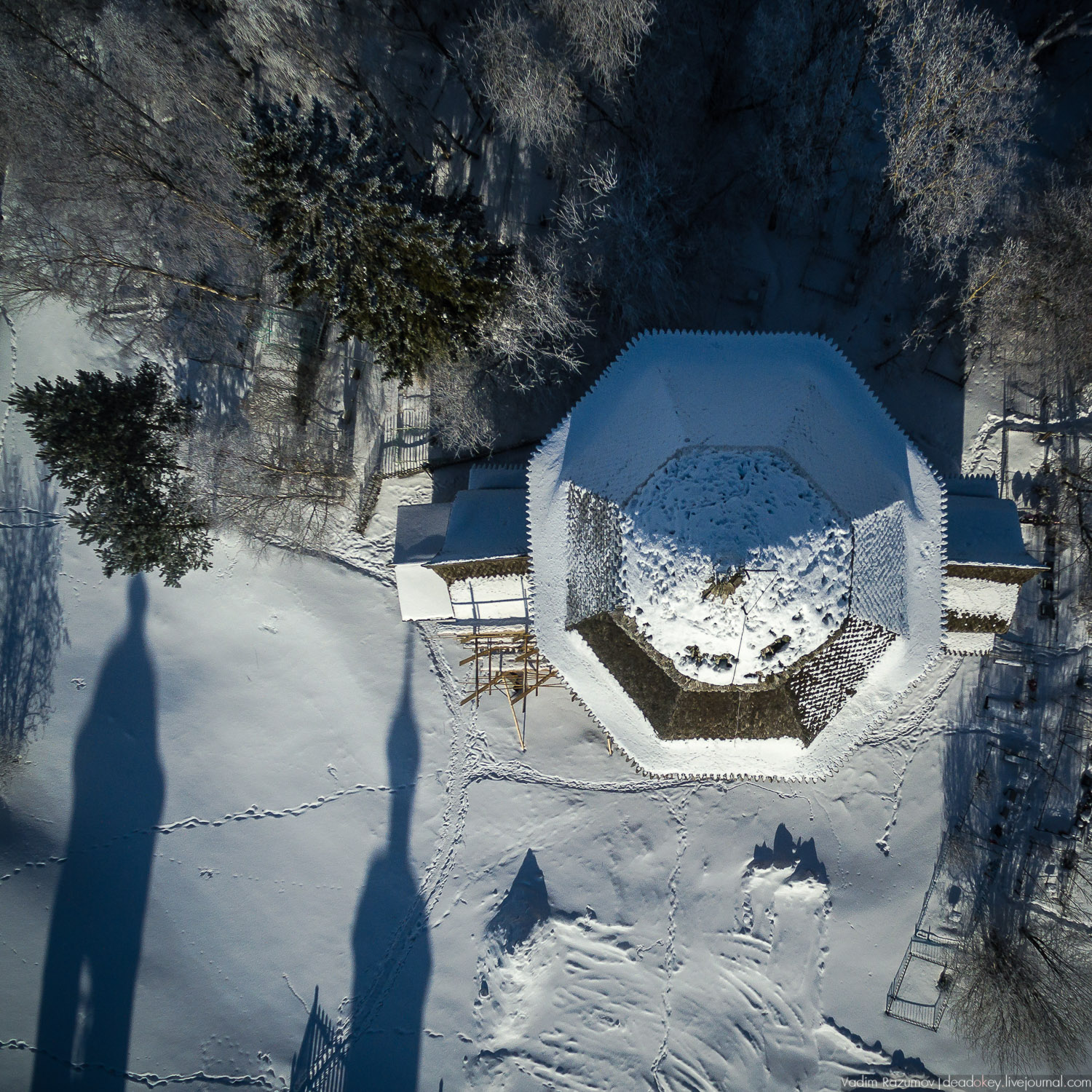 Архангельская область, храмы сверху