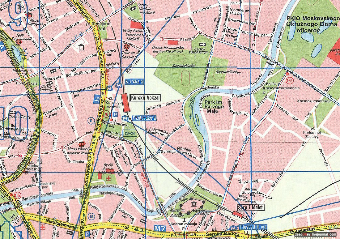 карта, Немецкая слобода, Басманный район, Москва, Яуза, усадьба Разумовского на Гороховом поле (г. Москва, ул. Казакова, д.18)