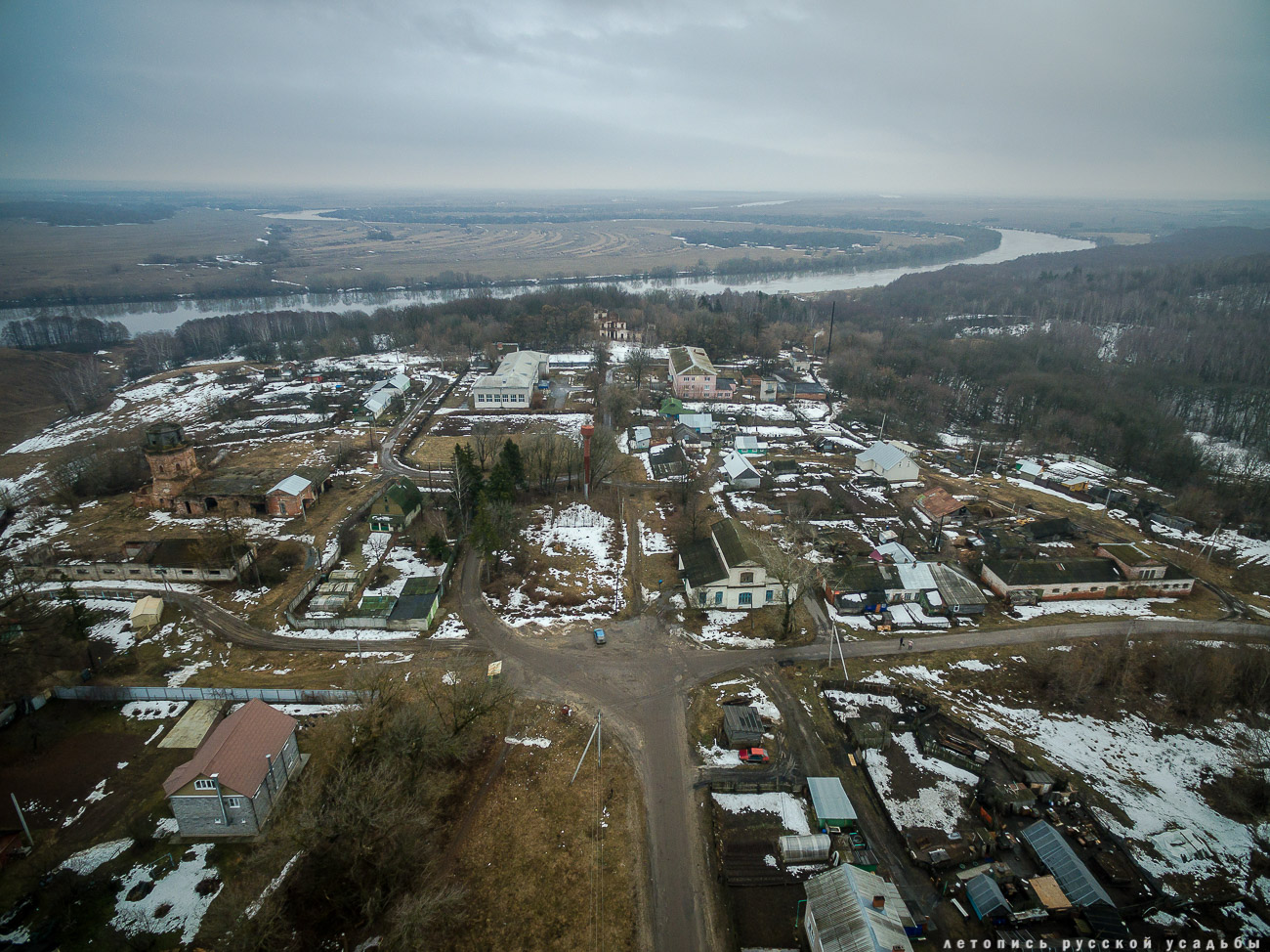 Костино с квадрокоптера, Рязанская область, Рыбновский район