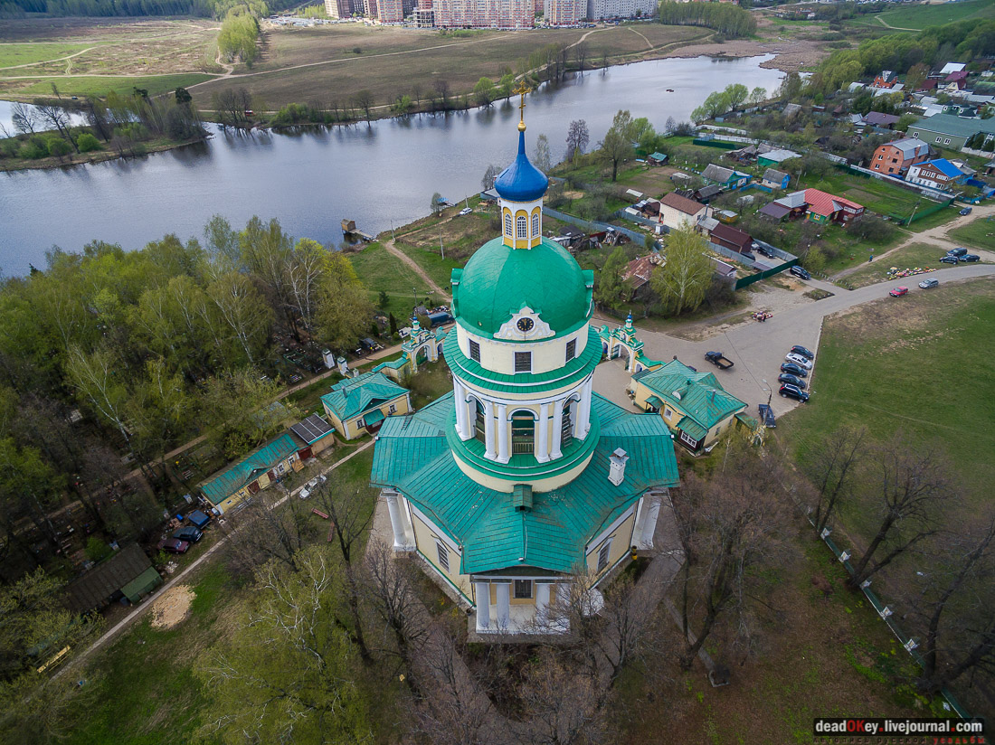 усадьба Гребнево, обрушился главный дом, снимки с квадрокоптера