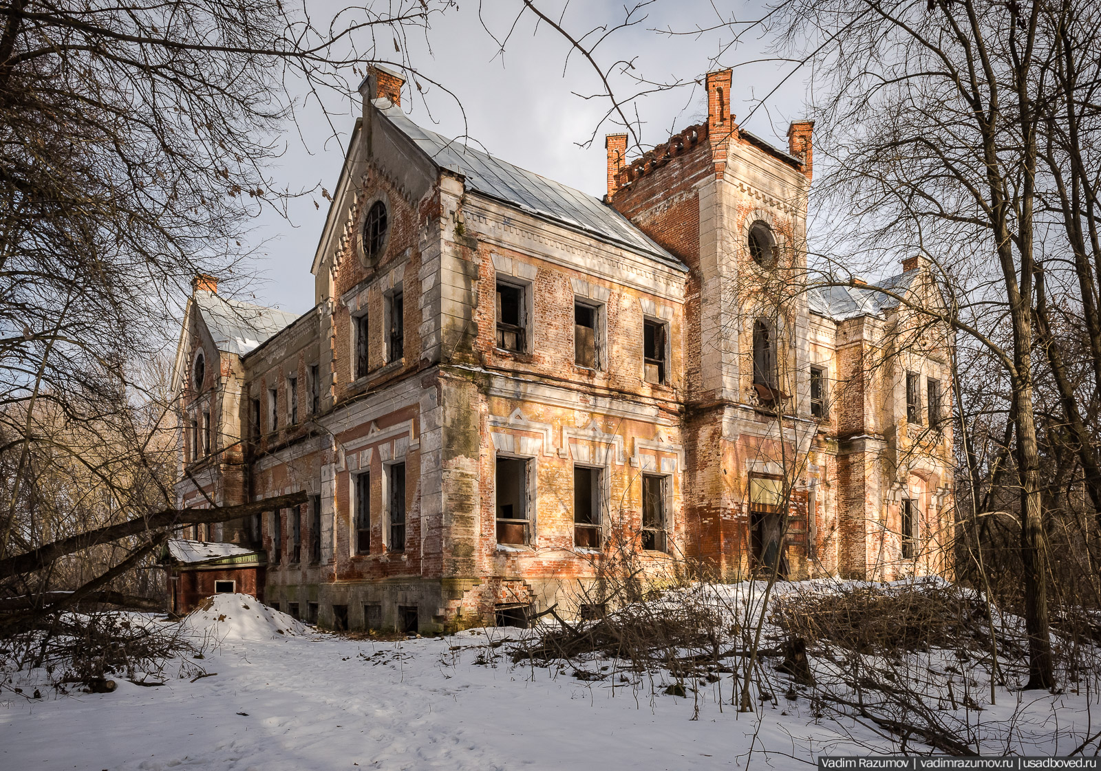 усадьба Хрусловка, Тульская область, Веневский район, зима 2020 год