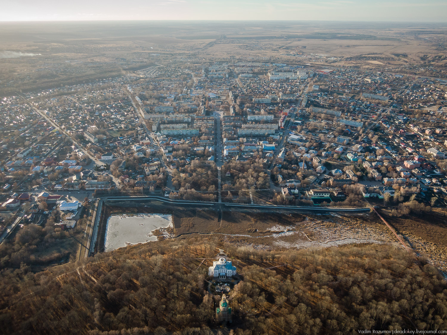 Богородицк дворец с дрона осень 2018 года